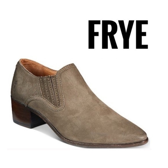 FRYE Eleanor Western Shootie Gray Oiled Leather Boots / Ankle Booties | … - Picture 12 of 12